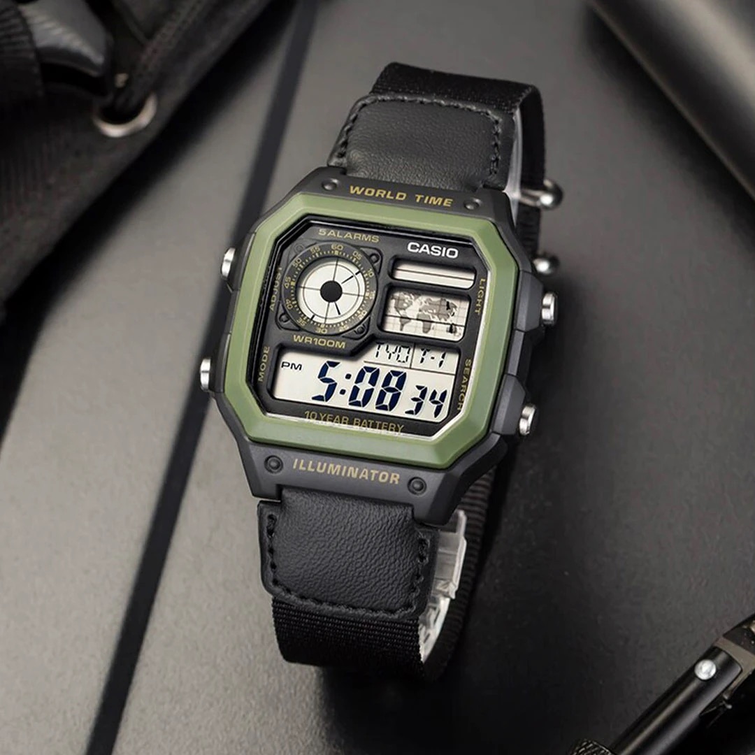 Casio Ae-1200whb-1bvdf Erkek Dijital Kare Kol Saati