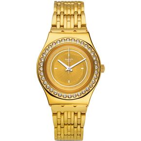 Swatch YLG136G Altın Rengi Taşlı Bayan Saati