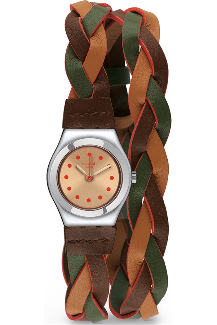 Swatch YSS295 Çift Dolama Örgü Kayışlı Saat