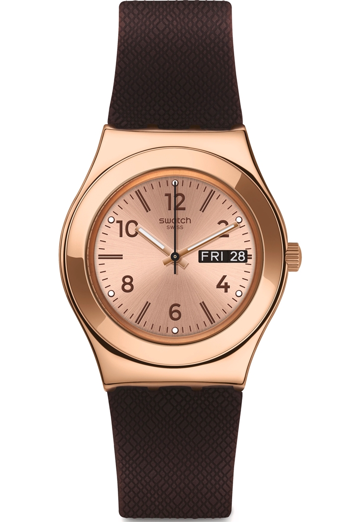 Swatch Irony Brownee Kadın Silikon Kayış Saat Ylg701