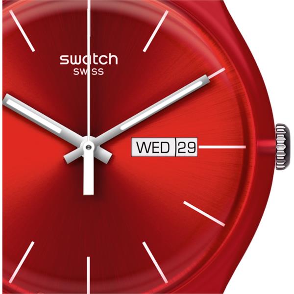 RELOJ SWATCH MUJER RED REBEL SUOR701 DOBLE CALENDARIO