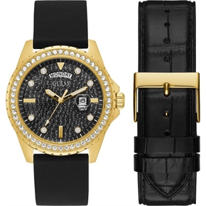 Guess Gugw0297g1 Deri Silikon Çift Kordonlu Kol Saati