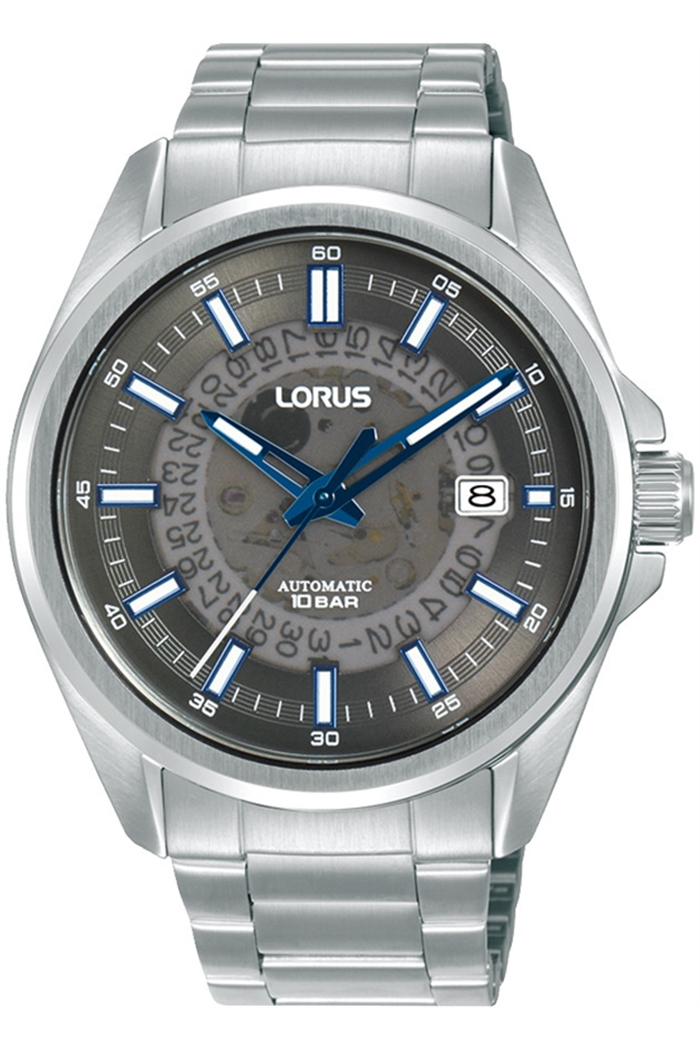 Montre Automatique Lorus RU405AX9 Pour Homme - Boîtier Acier Inoxydable 43 Mm, Bracelet Métal - Étanche 10 M - 9
