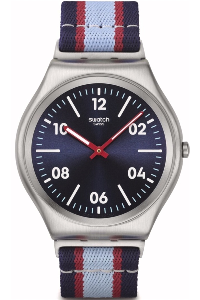 Swatch Skin Beside The Sea Paslanmaz Çelik Unisex Tekstil Kumaş Saat Ss07s148
