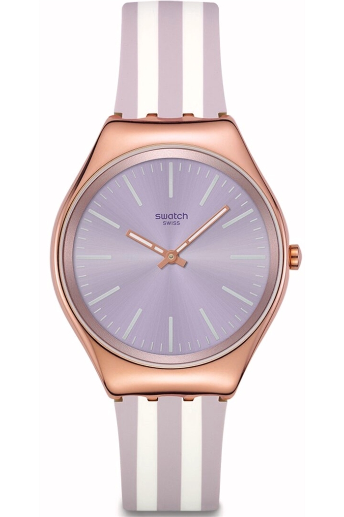 Swatch Skin Simply Beach Paslanmaz Çelik Kadın Silikon Kayış Saat Syxg130