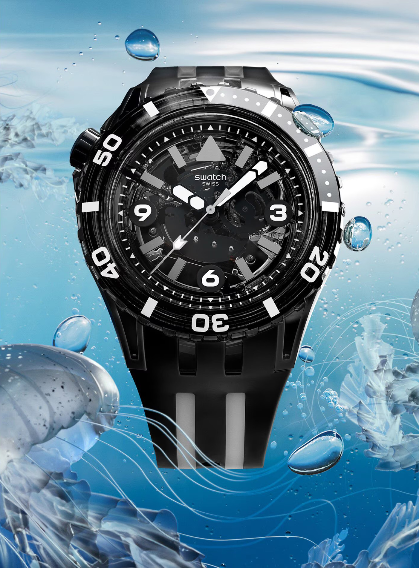 Swatch SCUBAQUA BLACK SEA NETTLE SSCU09B100